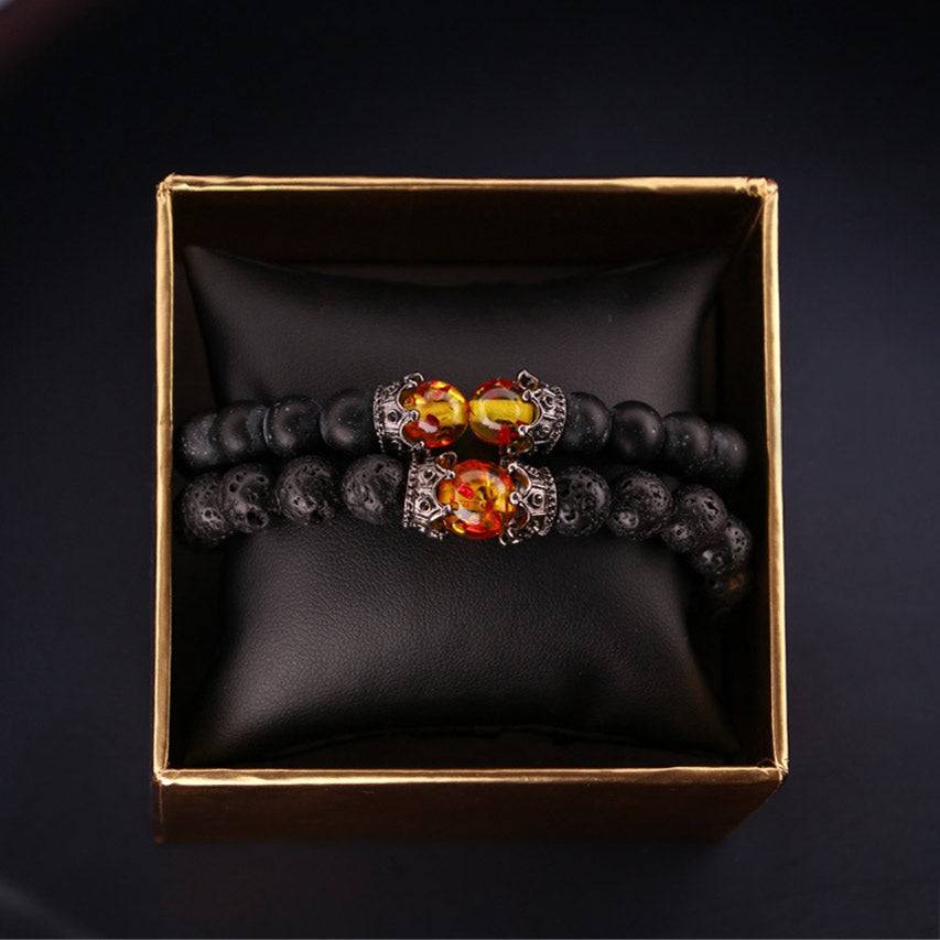 Bracelet en pierre de lave